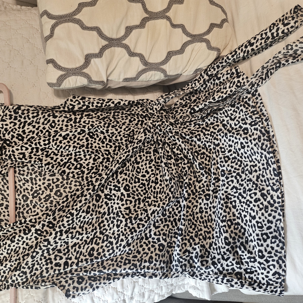Leopard Print Wrap Dress